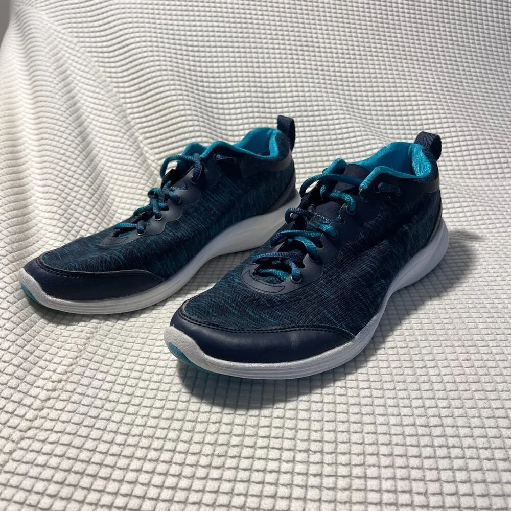 Vionic Fyn Sneakers Womens 8 Navy Teal Walking‎ Athletic Shoes 335FYN/VS023